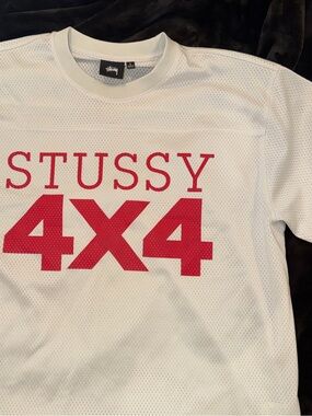 Stussy White Mesh Jersey